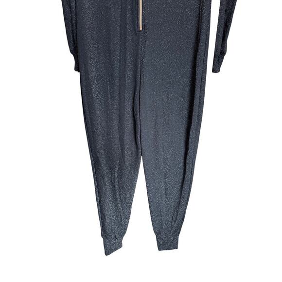 Savage X Fenty NWT Sleep and Shine Hooded Onesie In Black Shimmer Size Medium - Picture 8 of 16